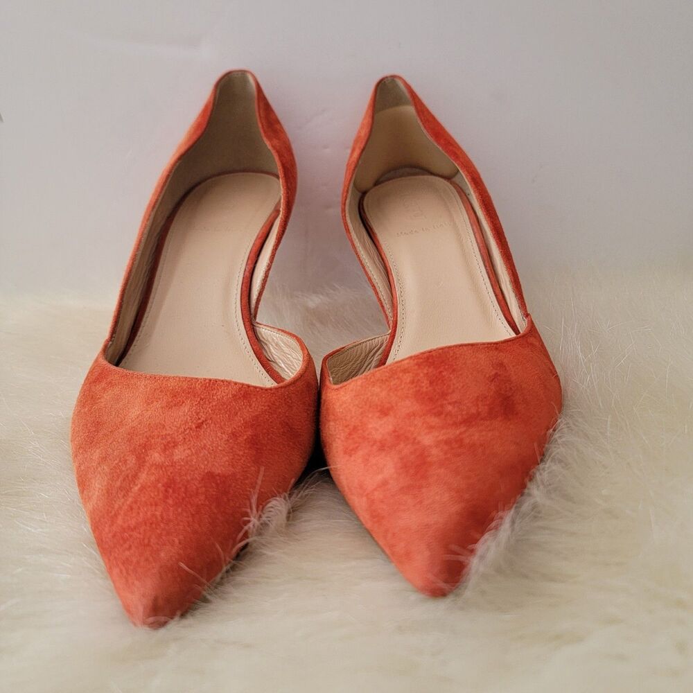 j. crew made in Italy D'orsay suede pump wmns sz 9.5 rust